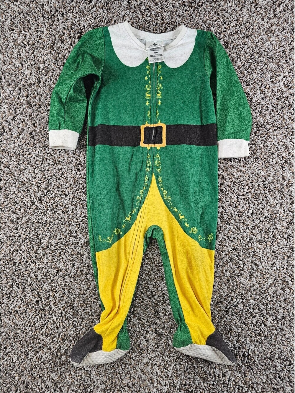 Buddy The Elf Baby Boys Sz 18M Footed Pajamas Christmas Costume
